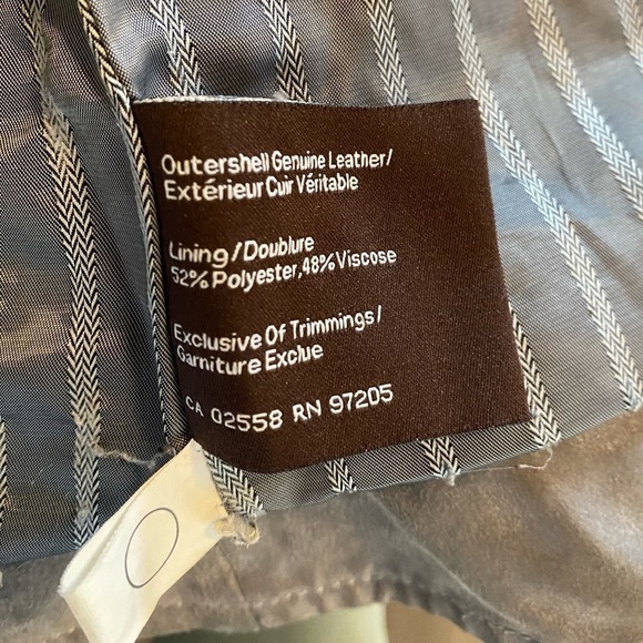 Shimmer Grey Danier Leather Jacket - Picture 5 of 5